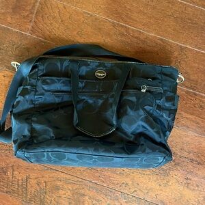 Black coach diaper bag